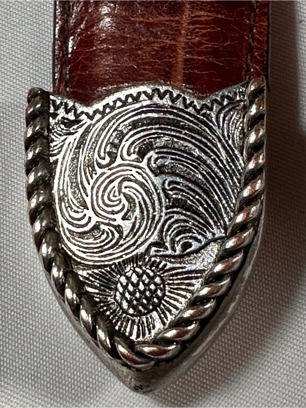 Vintage Silver Creek Collection Western Leather Ranger Belt Size 36